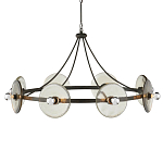 Люстра круглая с литыми стеклянными дисками Olympe Glass Chandelier варинант исполнения - 1 | Loft Concept в Казани