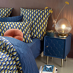 Тумба с одной дверцей Scale Ornament Blue Nightstand варинант исполнения - 5 | Loft Concept в Казани