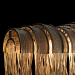 Люстра подвесная с металлическими цепочками и изогнутыми металлическими дугами 72 см Atlantis Chain варинант исполнения - 10 | Loft Concept в Казани