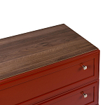 Комод красный из массива бука с 3-мя ящиками Wenge Light варинант исполнения - 4 | Loft Concept в Казани