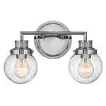 Бра для ванных комнат с прозрачным шарообразным плафоном из стекла с пузырьками на круглом основании Hinkley варинант исполнения - 16 | Loft Concept в Казани