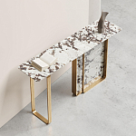 Консоль с прямоугольной мраморной столешницей Vivian Console варинант исполнения - 2 | Loft Concept в Казани