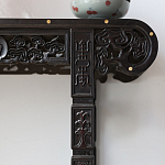 Черная резная консоль в Китайском стиле из массива Black Dragon Console варинант исполнения - 1 | Loft Concept в Казани