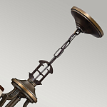 Люстра бронзового цвета с бежевыми абажурами из органзы в классическом стиле Hinkley варинант исполнения - 10 | Loft Concept в Казани