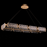 Люстра прямоугольная с текстурным природным рисунком IceFlame варинант исполнения - 2 | Loft Concept в Казани