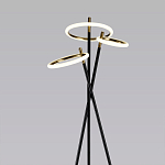 Торшер с 3-мя круглыми светодиодными лампами на черной триноге Underlining варинант исполнения - 2 | Loft Concept в Казани