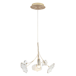 Подвесной светильник с белыми и прозрачными цветочными лепестками Wintery flovers варинант исполнения - 2 | Loft Concept в Казани