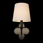 Бра с белым текстильным абажуром и фигурным основанием с зеркальной вставкой Vitorino варинант исполнения - 13 | Loft Concept в Казани