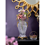 Ваза прозрачная с бронзовыми ручками в виде ангелов Eden Garden варинант исполнения - 3 | Loft Concept в Казани