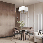 Люстра с белым текстильным абажуром Vitorino  варинант исполнения - 6 | Loft Concept в Казани