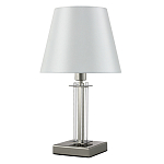 Настольная лампа с белым тканевым абажуром в форме конуса Laurent варинант исполнения - 1 | Loft Concept в Казани