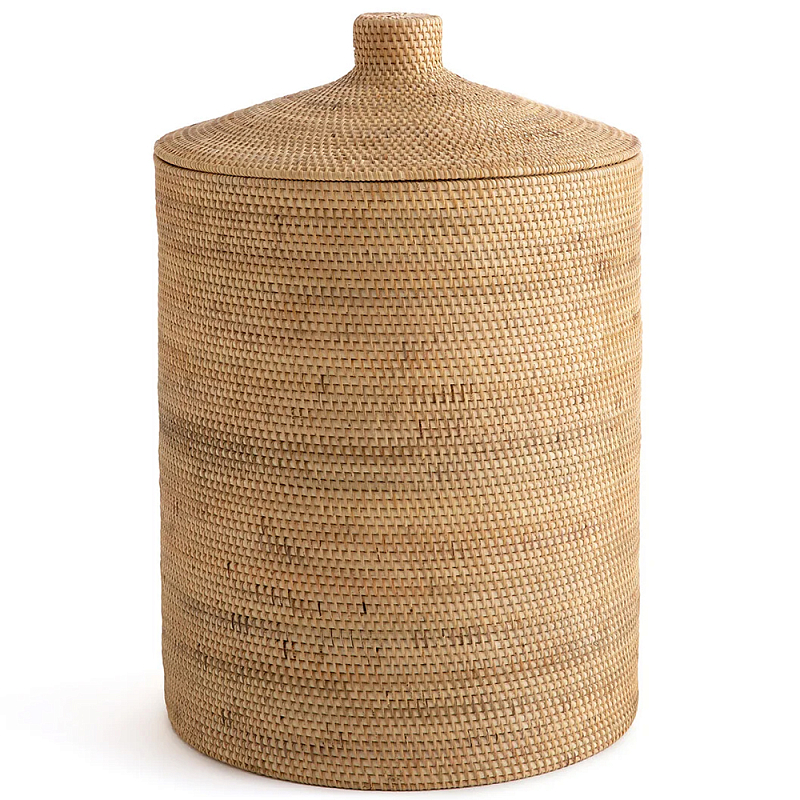 Плетеная корзина с крышкой Kheri Wicker Basket Бежевый Плетеная корзина с крышкой Kheri Wicker Basket Бежевый в Казани | Loft Concept