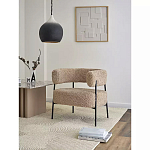 Кресло полукруглое мягкое с буклированной обивкой Armchair with Boucle Upholstery варинант исполнения - 9 | Loft Concept в Казани