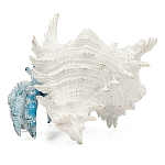 Статуэтка голубой рак с белой раковиной Marine Accessories варинант исполнения - 4 | Loft Concept в Казани