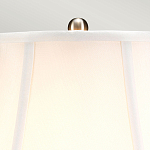 Настольная лампа с фарфоровым основанием с декоративным орнаментом и белым абажуром на темной круглой подставке Elstead Lighting варинант исполнения - 2 | Loft Concept в Казани