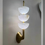 Бра с 3-мя мраморными плафонами в форме чаши Warm Marble Light варинант исполнения - 3 | Loft Concept в Казани