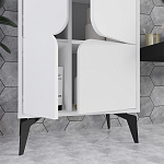 Комод белый с 4-мя дверцами на металлических ножках SPARK MULTIPURPOSE CABINET WHITE варинант исполнения - 12 | Loft Concept в Казани