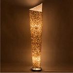 Торшер из перламутра на металлическом каркасе Indonesian Spiral варинант исполнения - 2 | Loft Concept в Казани