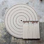 Художественный Гобелен Макраме White Disk Harmony варинант исполнения - 2 | Loft Concept в Казани