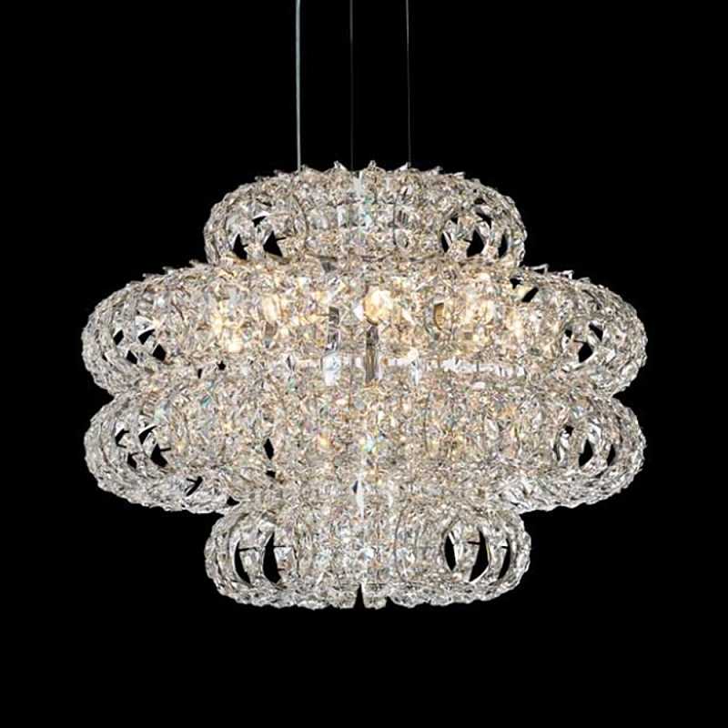Люстра круглая с россыпью хрусталя Perfection of Diamonds Хром Прозрачный Люстра круглая с россыпью хрусталя Perfection of Diamonds Хром Прозрачный в Казани | Loft Concept