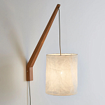 Настенный светильник из дерева и льна Ivory Linen Wall Lamp варинант исполнения - 2 | Loft Concept в Казани