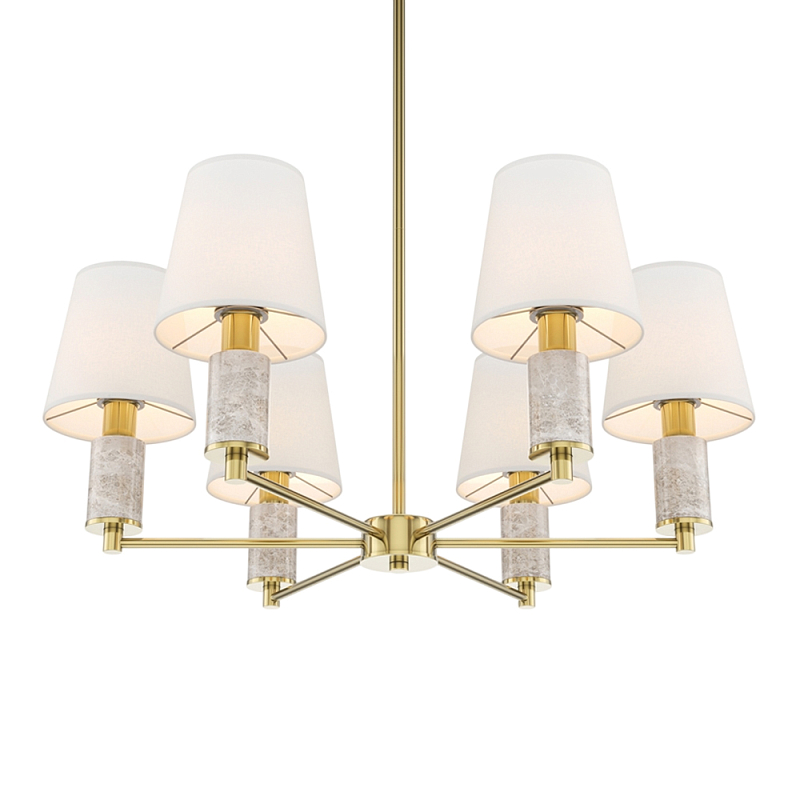 Люстра подвесная Lira Латунь Серый Белый в Казани | Loft Concept 