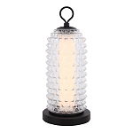 Настольная лампа с прозрачным факутрным стеклянным плафоном Sonora варинант исполнения - 1 | Loft Concept в Казани