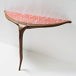 Дизайнерская консоль деревянная на одной ножке Poltronova Gallino Connsole Table варинант исполнения - 3 | Loft Concept в Казани