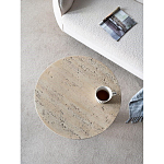 Столик приставной с круглой столешницей Textured Cream Table варинант исполнения - 5 | Loft Concept в Казани