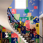 Обои ручная роспись в стиле Арт-деко Jazz Special Colourway on dyed silk with embroidery варинант исполнения - 3 | Loft Concept в Казани