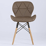 Стул с коричневым сиденьем из экокожи JEROEN варинант исполнения - 3 | Loft Concept в Казани