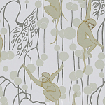 Обои ручная роспись Deco Monkeys Biscuit on dyed paper варинант исполнения - 1 | Loft Concept в Казани