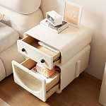 Тумбочка прикроватная с ящиком и стеклянной дверцей Робот Robot Bedside варинант исполнения - 1 | Loft Concept в Казани