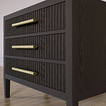 Тумба Primo  с тремя ящиками шпон темный орех варинант исполнения - 4 | Loft Concept в Казани