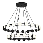 Люстра двухъярусная с круглыми светодиодными источниками света Maxine Light варинант исполнения - 4 | Loft Concept в Казани