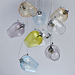 Люстра каскадная с 9-ю разноцветными стеклянными плафонами Kaleido варинант исполнения - 4 | Loft Concept в Казани