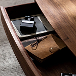 Кофейный стол овальный из дерева с 2-мя ящиками Coffee Walnut Table варинант исполнения - 8 | Loft Concept в Казани