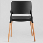 Пластиковый стул на ножках из массива бука Ferret Black 4 шт варинант исполнения - 3 | Loft Concept в Казани