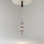 Подвесной светильник с плафоном из стекла с зеркальным градиентом Double Moon варинант исполнения - 3 | Loft Concept в Казани