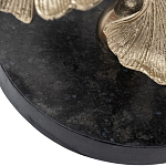 Настольная лампа с черным тканевым абажуром на основании в виде листьев Golden Leaves варинант исполнения - 1 | Loft Concept в Казани