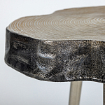 Металлический столик со столешницей в виде слеба Slabby варинант исполнения - 3 | Loft Concept в Казани