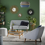 Кресло с черно-белым принтом Pauley Black White Armchair варинант исполнения - 5 | Loft Concept в Казани