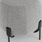 Пуф в ткани букле серого цвета Pikelet варинант исполнения - 4 | Loft Concept в Казани