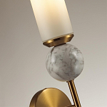 Бра с цилиндрическим матовым плафоном и шаром из камня на металлическом основании Orb Essence варинант исполнения - 6 | Loft Concept в Казани