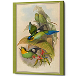Постер на холсте с изображением птиц Blooming Birds Poster варинант исполнения - 5 | Loft Concept в Казани