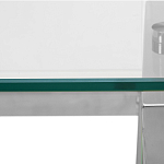 Стол письменный с прозрачной столешницей Corporate Identity варинант исполнения - 3 | Loft Concept в Казани