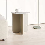 Cross журнальный столик серый из металла и кожи варинант исполнения - 1 | Loft Concept в Казани