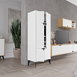 Комод белый с 4-мя дверцами на металлических ножках SPARK MULTIPURPOSE CABINET WHITE варинант исполнения - 8 | Loft Concept в Казани