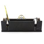 Настольный письменный набор из белого мрамора и змеевика Marble Accessory варинант исполнения - 3 | Loft Concept в Казани