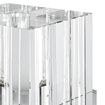 Бра серебряное с фактурным прозрачным абажуром Optical Crystal варинант исполнения - 1 | Loft Concept в Казани